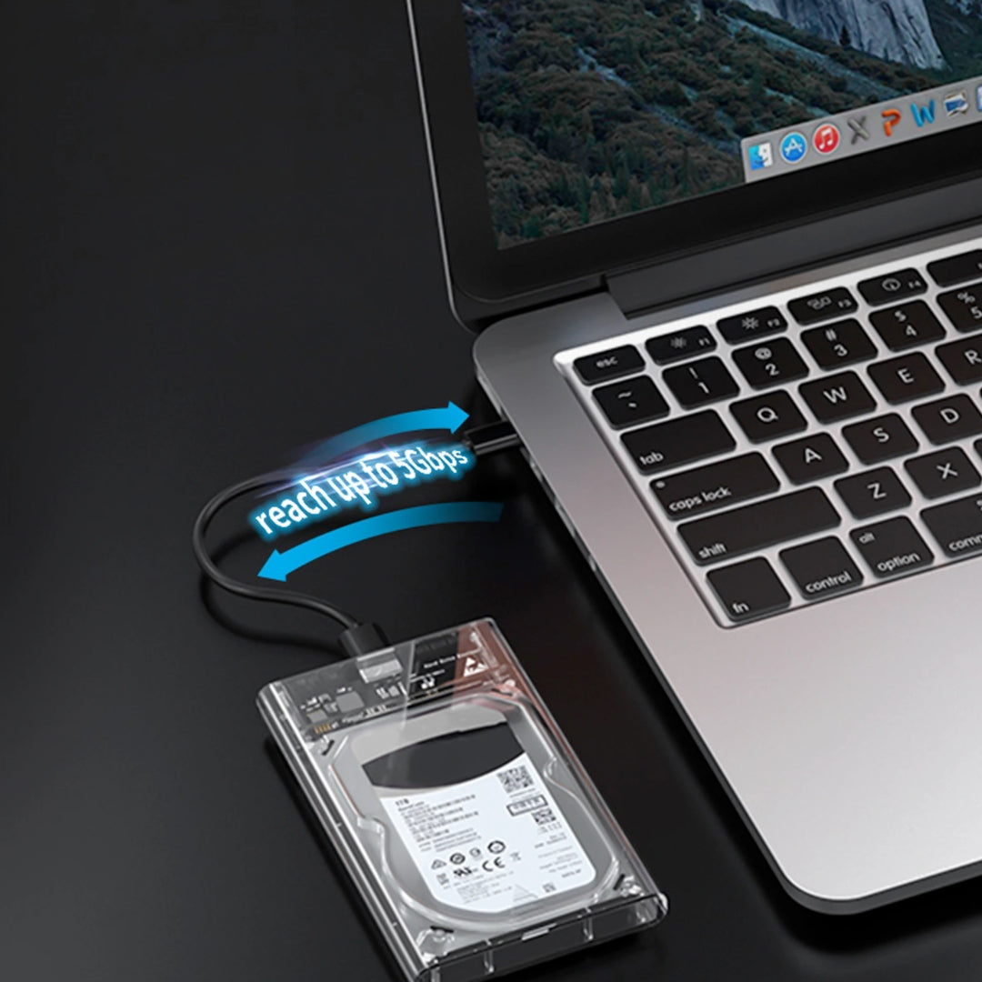 Case Netac Externo USB-A 3.0 para Disco HDD SSD de 2.5" Case Transparente NT07WH11-30B0