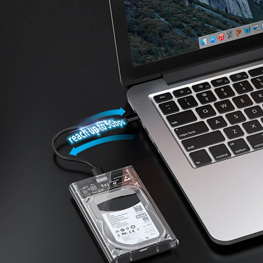 Case Netac Externo USB-A 3.0 para Disco HDD SSD de 2.5" Case Transparente NT07WH11-30B0