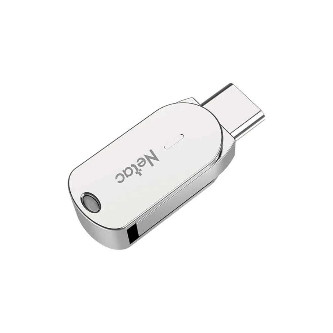 Memoria Flash Netac 32GB Dual USB-A y USB-C 3.1 Gen1 Aleacion de Zinc NT03U785C-032G-30PN