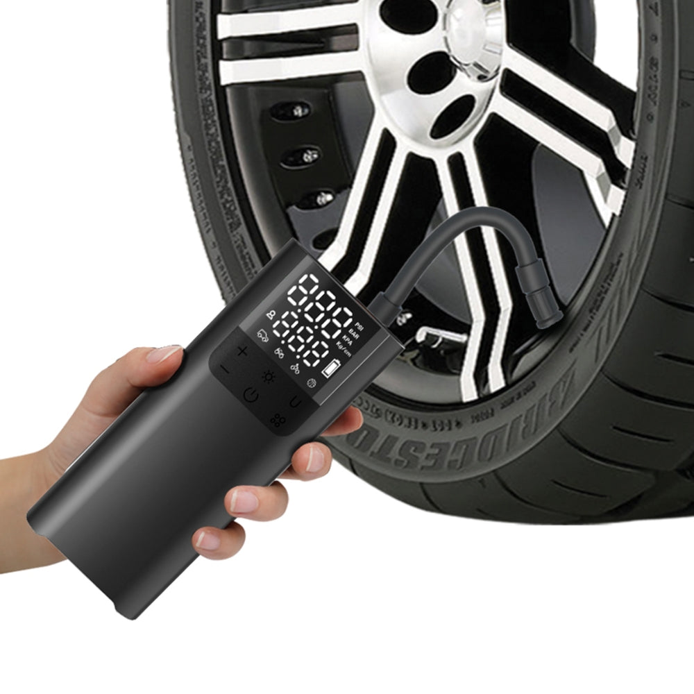 Compresor de Aire Dimax hasta 150PSI con 5 Modos Bici Moto Auto Balon y Manual Power Bank 2000mAh N101