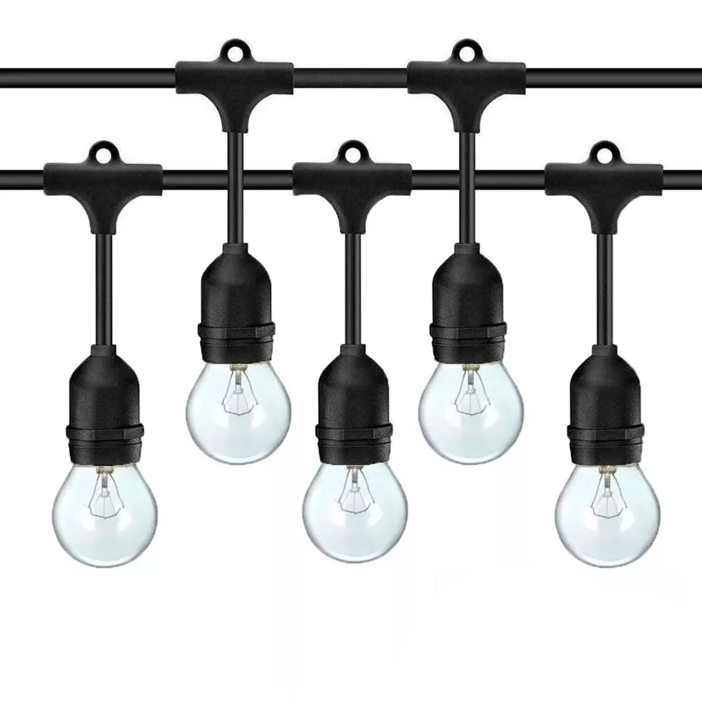 Set de 10 Focos en Guirnalda Dimax LED IP65 Cable de 5 metros Sockets E27 No incluye Focos S172