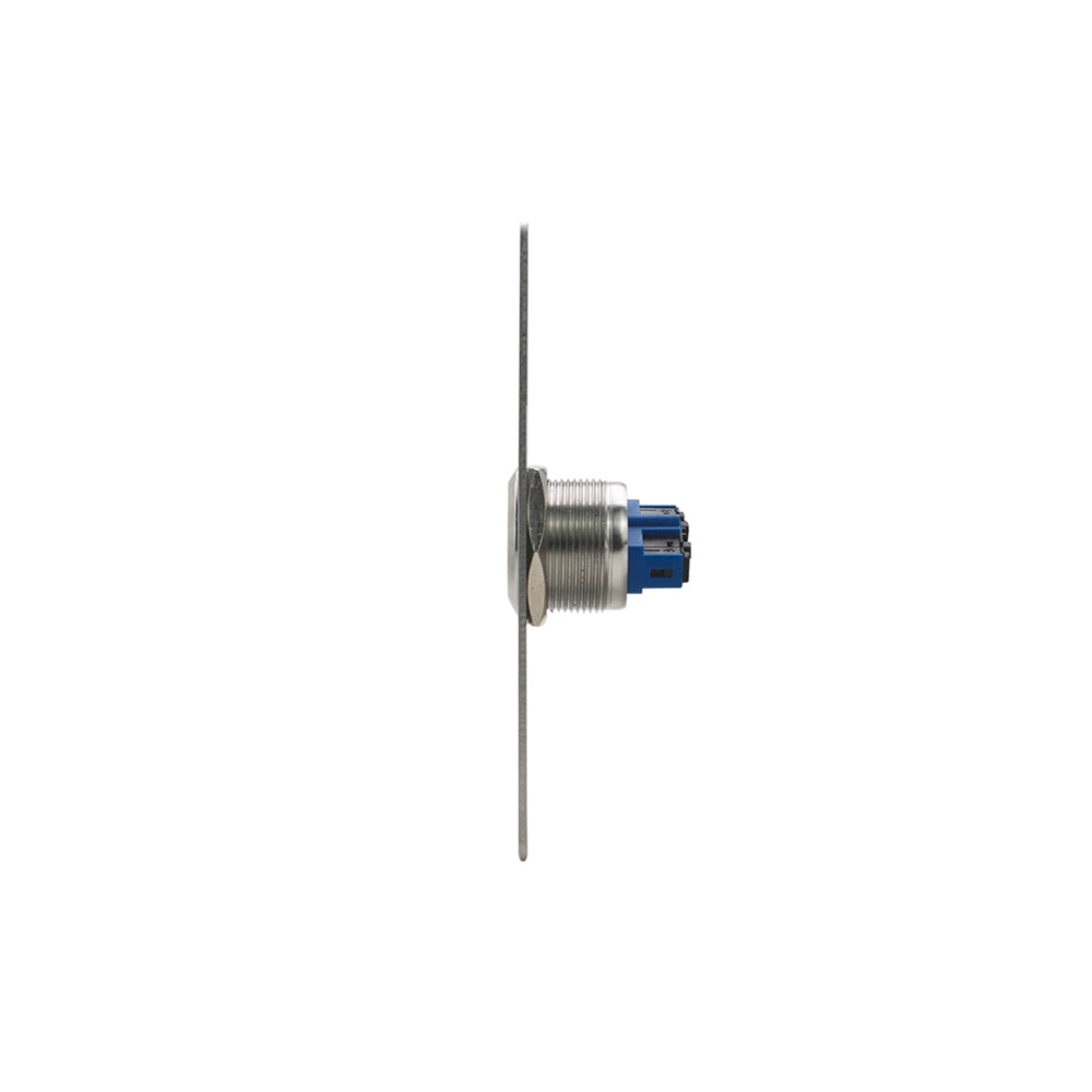 Boton para Salida Dimax Interruptor Plano 19mm Placa Frontal de Acero Inoxidable de 1.8mm C784