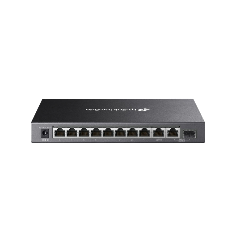 Switch TP-Link Omada 802.3AT/AF 1 Puerto Combo SFP/RJ45 8 Puertos Gigabit POE+ 123Watts DS110GMP