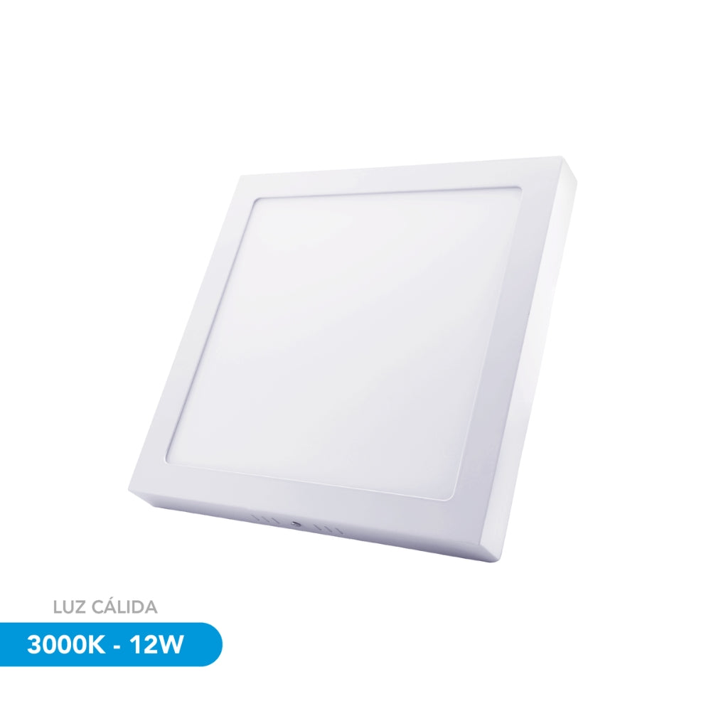 Luz LED Dimax Cuadrada de Sobreponer 12W Luz Calida 3000K S158