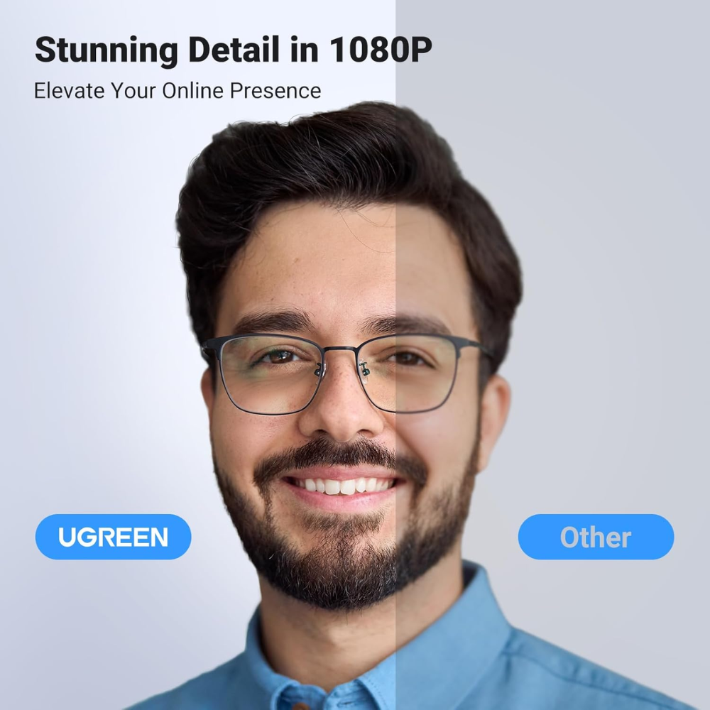Camara Web Ugreen Full HD 1080p 30FPS Zoom Optico Microfono Dual con Cancelacion de Ruido Correccion de Luz Compatible con Windows MAC y Android 15728