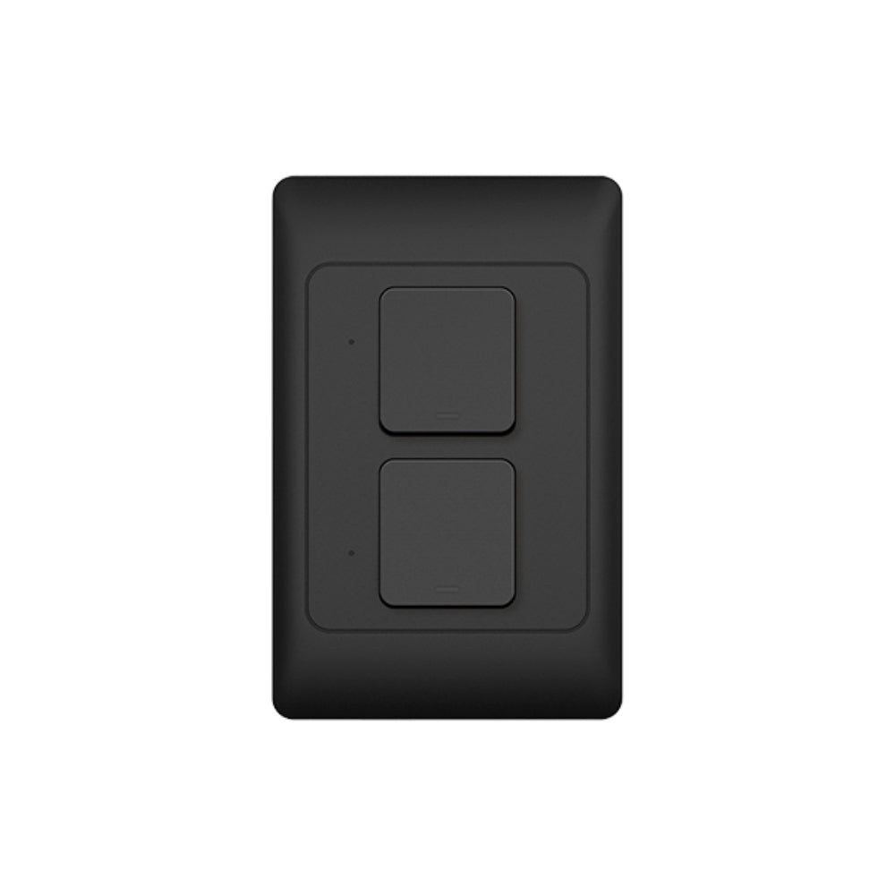Interruptor Dimax de 2 Puntos Smart WiFi 2.4GHz Control por Voz Alexa y Google color Negro H348