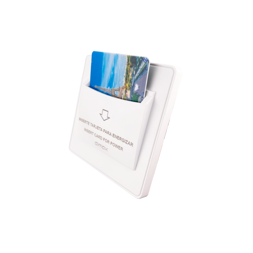 Activador de Energia Dimax para Habitaciones con Sistema RFID para Hoteles Compatible con Cualquier Frecuencia Voltaje 110 a 240VAC C769