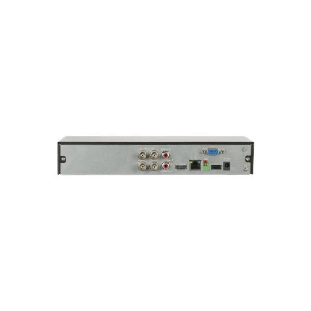 Grabador Dahua Pentahibrido de 4 Canales Wizsense Hasta 6ch IP max 6MP H.265+ H.265 Audio IN/OUT 1xHDD hasta 16TB 1xHDMI 1xVGA 2xUSB 1xRS485 DH-XVR5104HS-I3(V3.0)