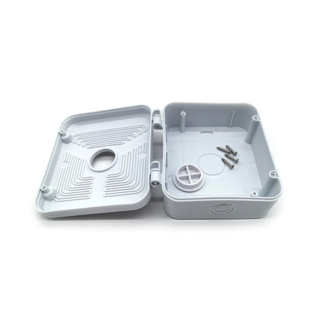 Caja de Conexiones Dimax para Camaras Dimensiones 11.8x10x5cm Material ABS Temperatura -10° a 60° IP44 IK01 Z043
