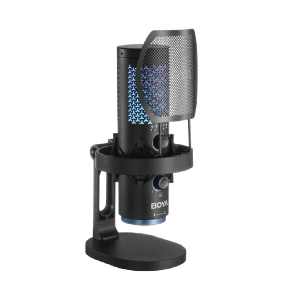 Microfono Inalambrico Boya de Condensador RGB Calidad HiFi 48KHz/24bits Reduccion de Ruido con un Toque Cardioide Bateria hasta 50horas Alcance 10metros BOYA K5-02
