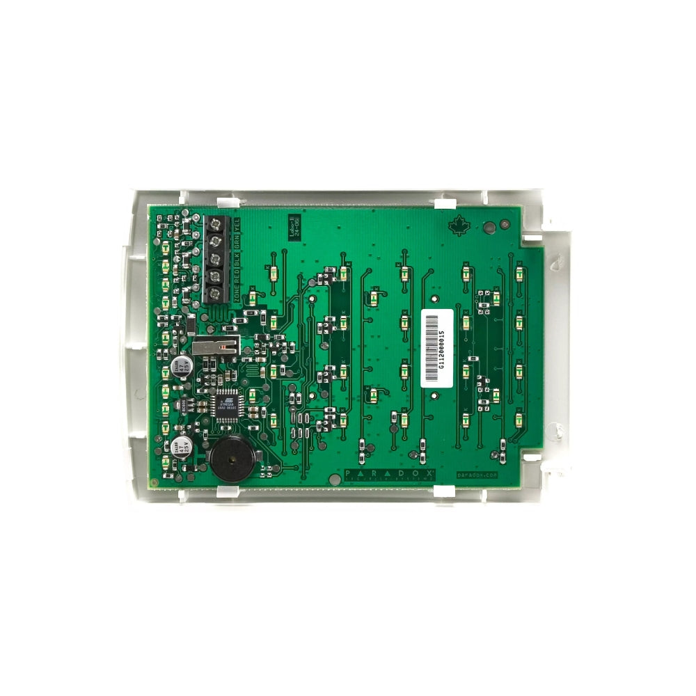 Teclado de Alarma LED Paradox Cableado de 10 Zonas y 2 particiones Iluminacion de Teclas Compatible con MG5050 y Serie SP K10H