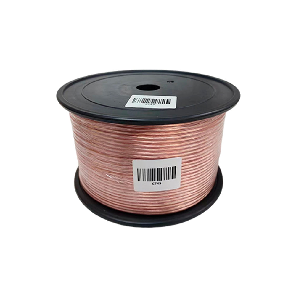 Rollo de 100Metros de Cable de Audio Dimax Cobre Desnudo #14 Bobina de Plastico C745