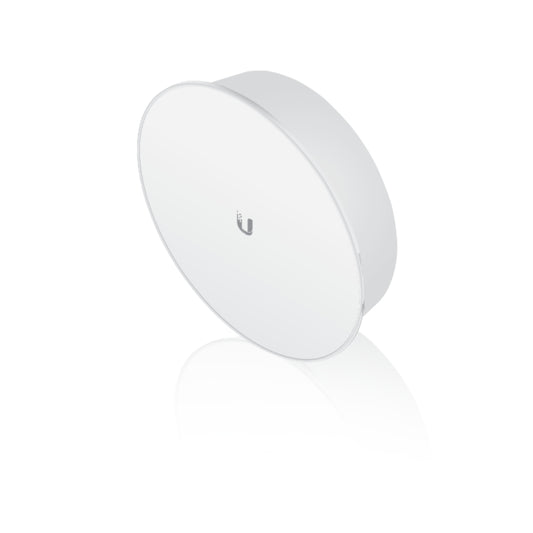 Powerbeam Ubiquiti AC Frecuencia 5GHz Antena 22dBi Potencia 25dBm 450Mbps Alcance 20+Km 1xEthernet Gigabit Kit de Montaje Inyector PoE Incluido UB-PBE-5AC-300-ISO