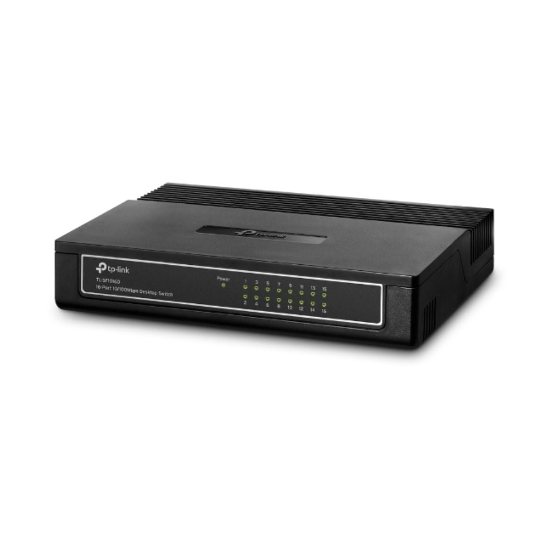 Switch TP-Link 16 Puertos Montaje en Escritorio o Pared TL-SF1016D
