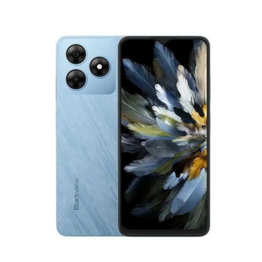 Celular Blackview Pantalla 6.56" IPS HD+ 90Hz Camara 13MP/8MP Procesador Octacore RAM 4GB Memoria 128GB Bateria 5450mAh Android 14 IP68/IP69K color Azul WAVE 8-BLUE