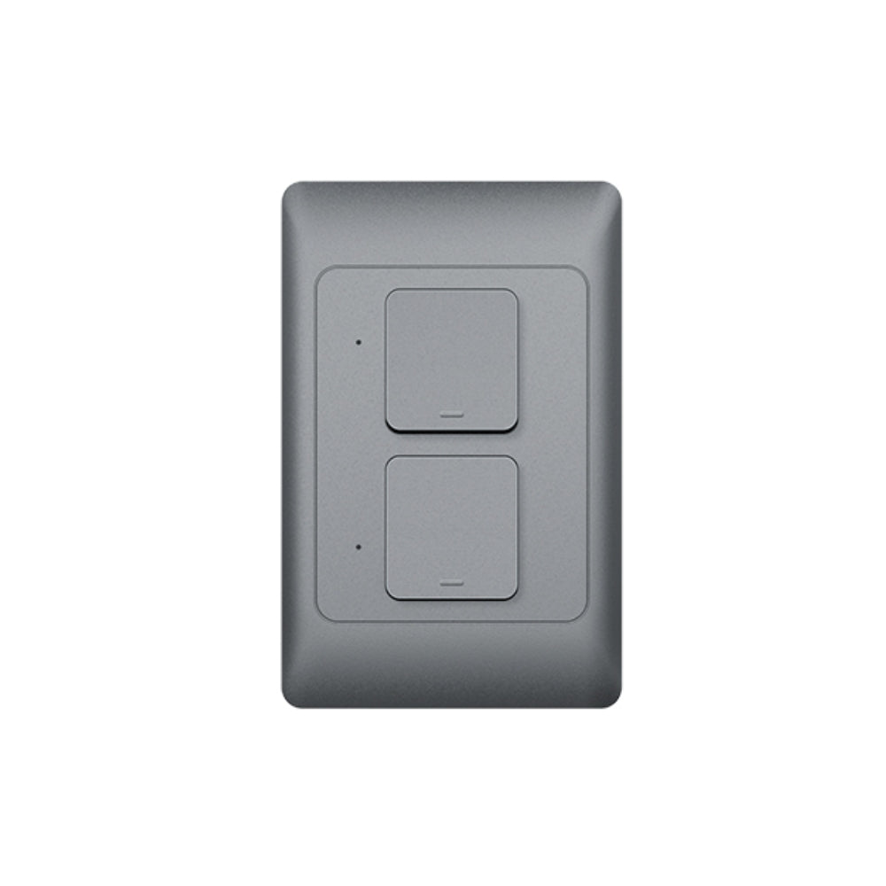 Interruptor Dimax de 2 Puntos Smart WiFi 2.4GHz Control por Voz Alexa y Google color Gris H351