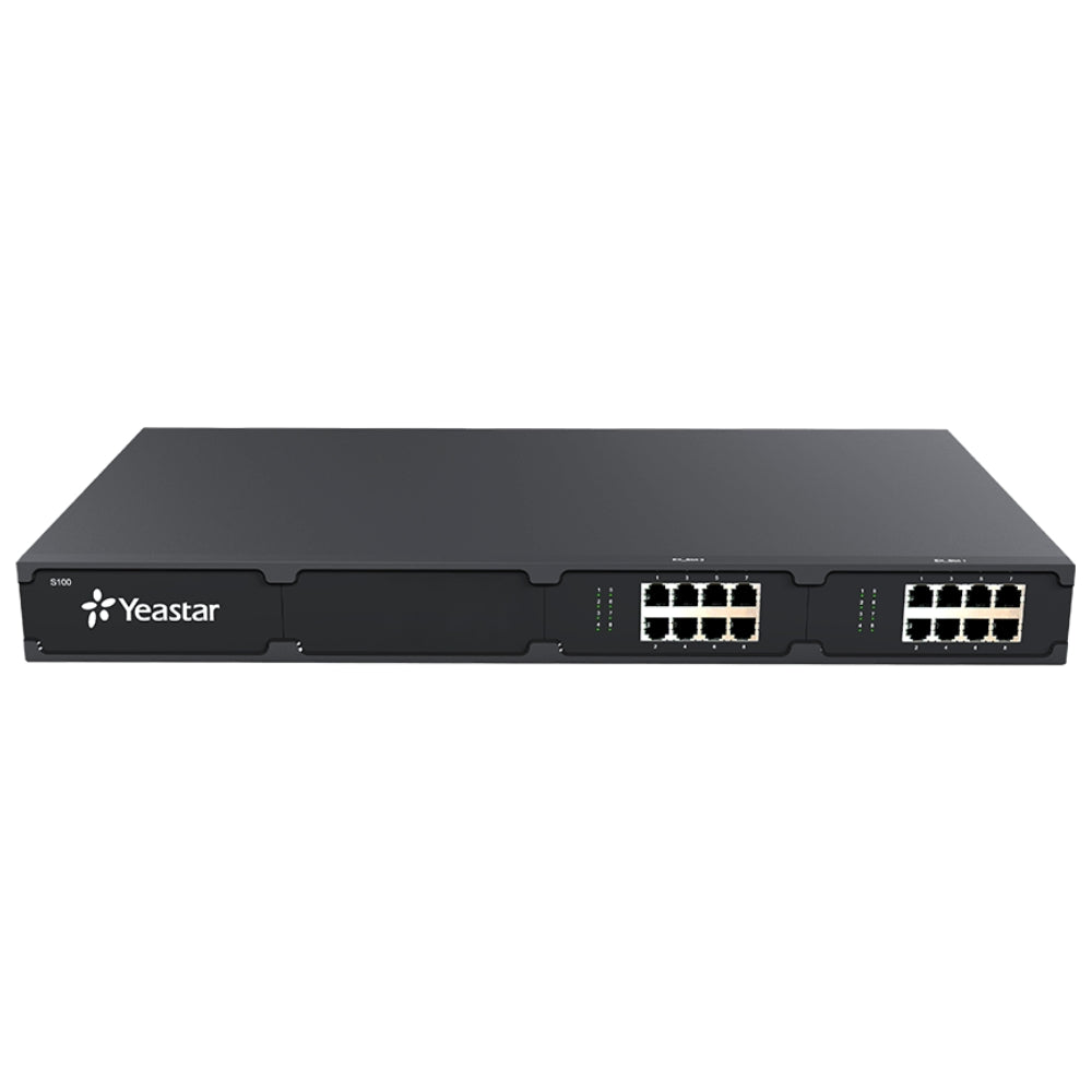 Central Telefonica IP Yeastar hasta 100 Usuarios 30 Llamadas simultaneas hasta 16 Canales FXS,FXO,BRI hasta 6 Canales GSM,3G,4G Hasta 2 E1,TI,Pri Firewall TLS SRTP S100