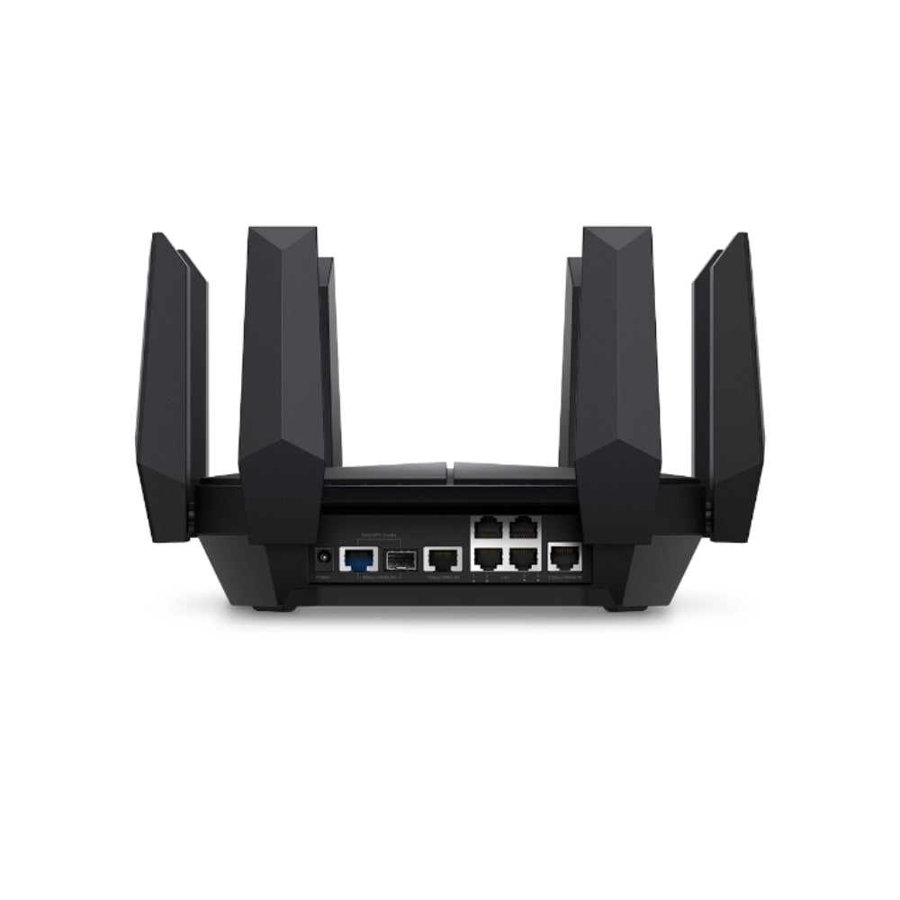 Router TP-Link Inalambrico AXE16000 WiFi 6E 8 Antenas Doble Banda 2.4 y 5.0GHz CPU Quad Core 1GB RAM 1x10Gb 1x2.5Gb 4xGbps ARCHER AXE300