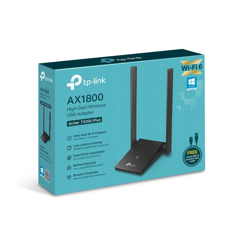Adaptador USB a WiFi TP-Link AX1800 WiFi6 PCI Express MU-MIMO 2 Antenas Archer TX20U Plus