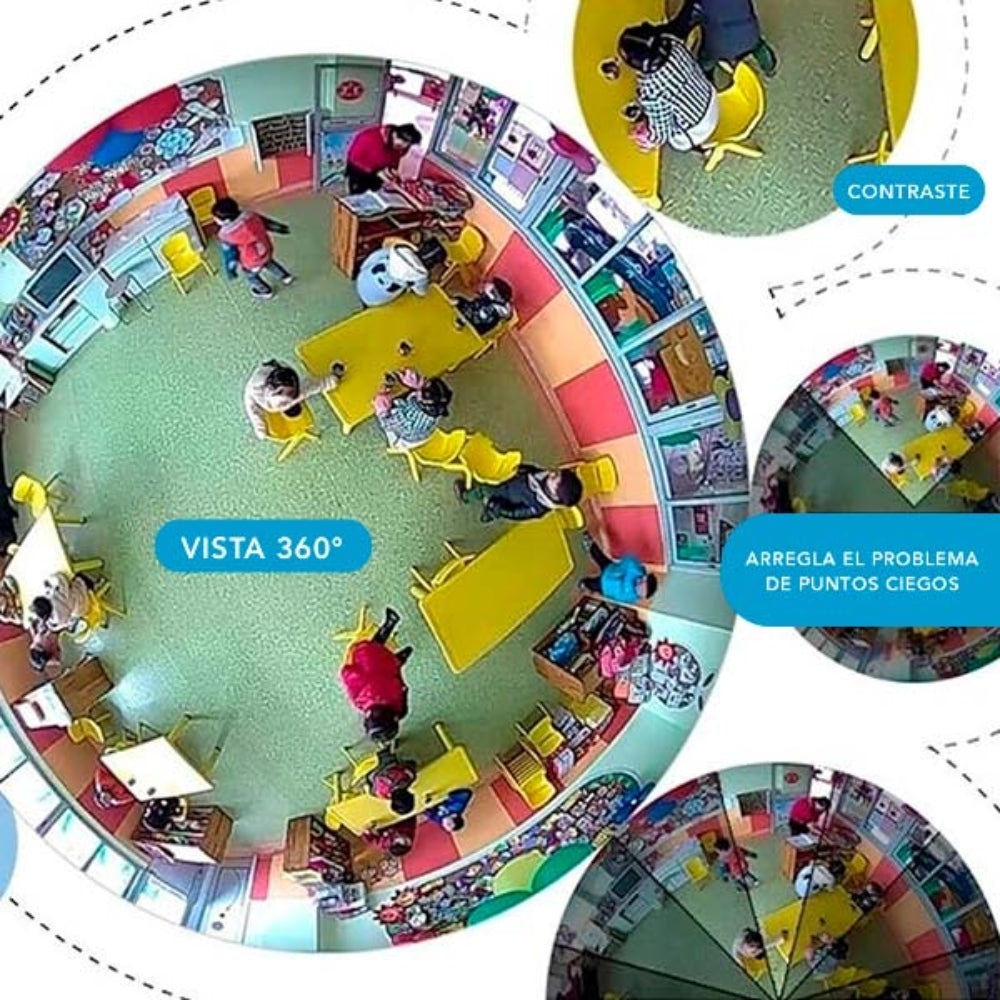 Camara Dimax Panoramica para Interior 3MP Audio 2 Vias Angulo 360 grados Micro SD hasta 128GB Vision Nocturna G106