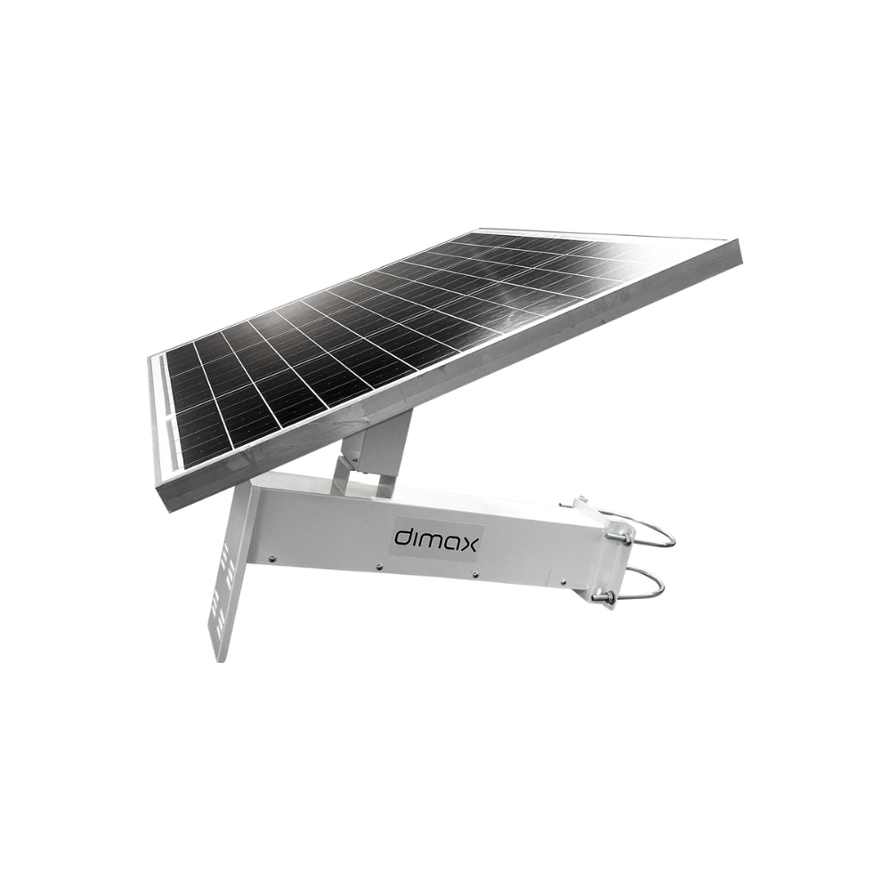 Sistema Electrico Dimax con Panel Solar 60 Watts Panel de Silicio Monocristalino Salida 12Vdc 5Amp Bateria LifeP04 60Ah 3.2Vdc IP65 F329