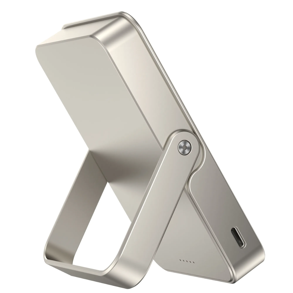 Cargador Portatil Havit Power Bank Magnetico de 10.000 mAh puerto USB-C soporte Plegable PB5222-TITANIUM