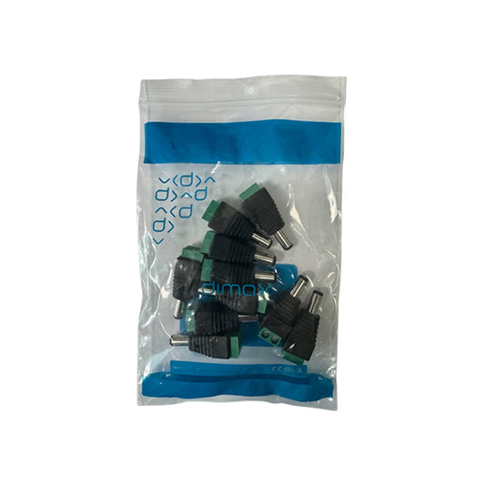 Plug DC Dimax tipo Macho con Bornera Bolsa de 10 Piezas N035
