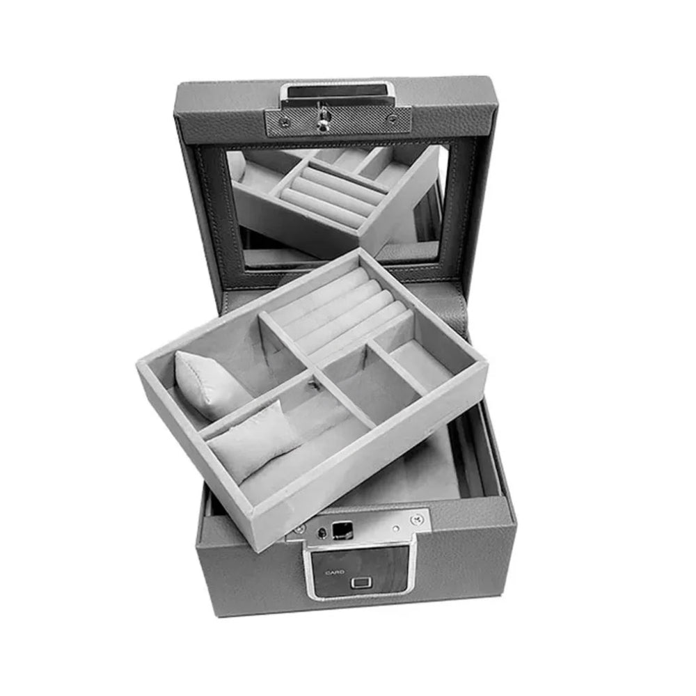 Caja Fuerte Safewell con Contraseña y Huella Tipo Joyero 22x22x14cm JS0101-Gris