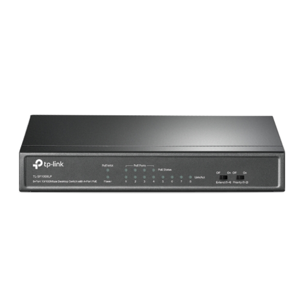 Switch TP-Link 8 Puertos Escritorio 8 puertos 10/100Mbps POE en 4 Puertos TL-SF1008LP