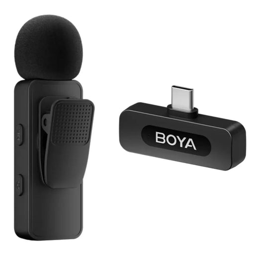 Microfono Inalambrico Boya Ultracompacto Omnidireccional 360grados Conector USB-C Cancelacion de Ruido Alcance hasta 50metros BY-XM6-S2