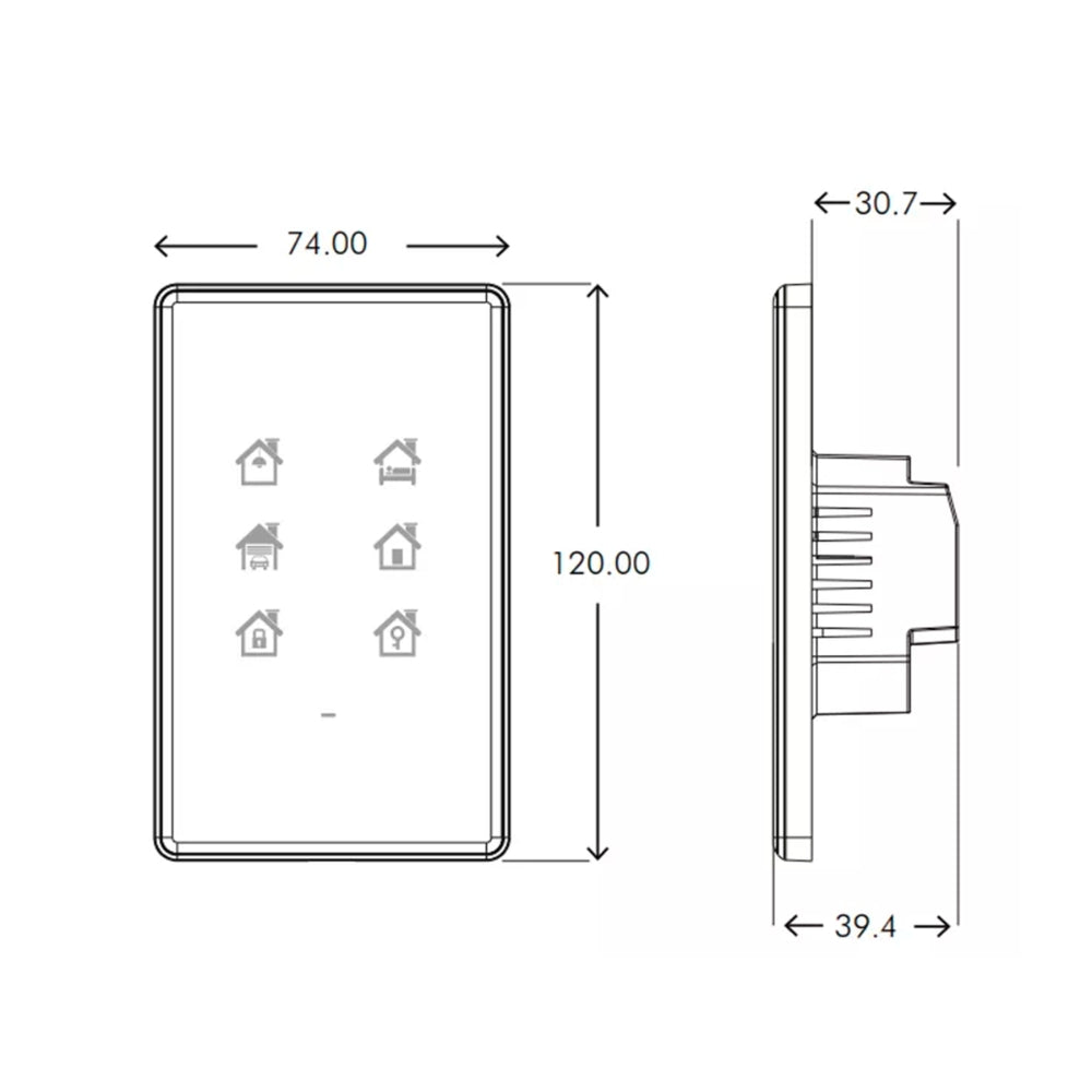 Interruptor Dimax Inteligente de Escenas Smart WiFi Control por Voz Alexa y Google H363