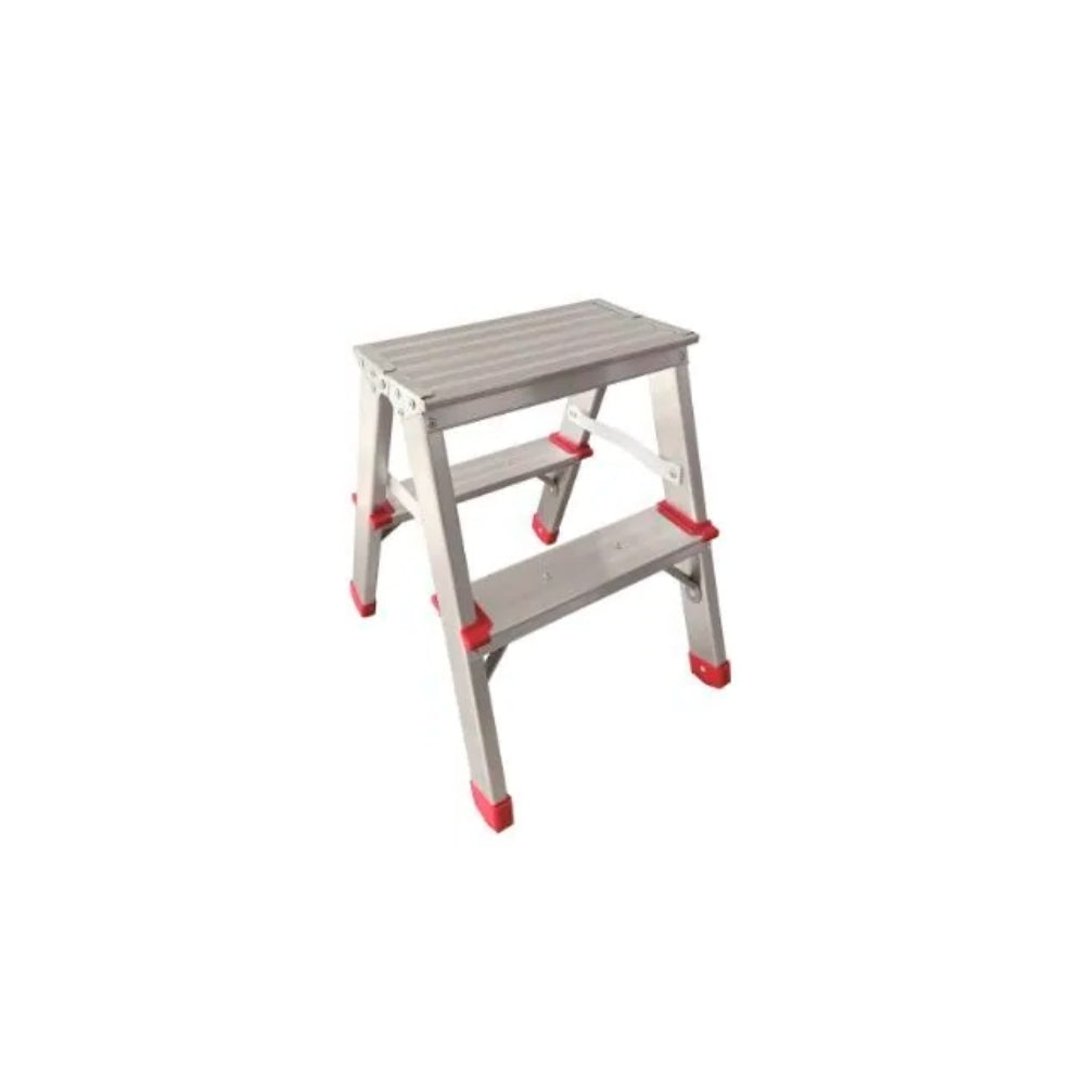 Escalera Dimax de ALuminio de 2 Peldaños Banqueta Altura 45cm Peso Maximo 100Kg N072