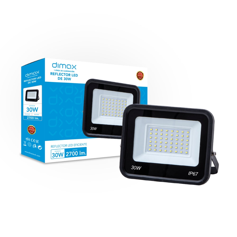 Reflector Dimax 30W de ALuminio para uso en Exterior IP67 S165