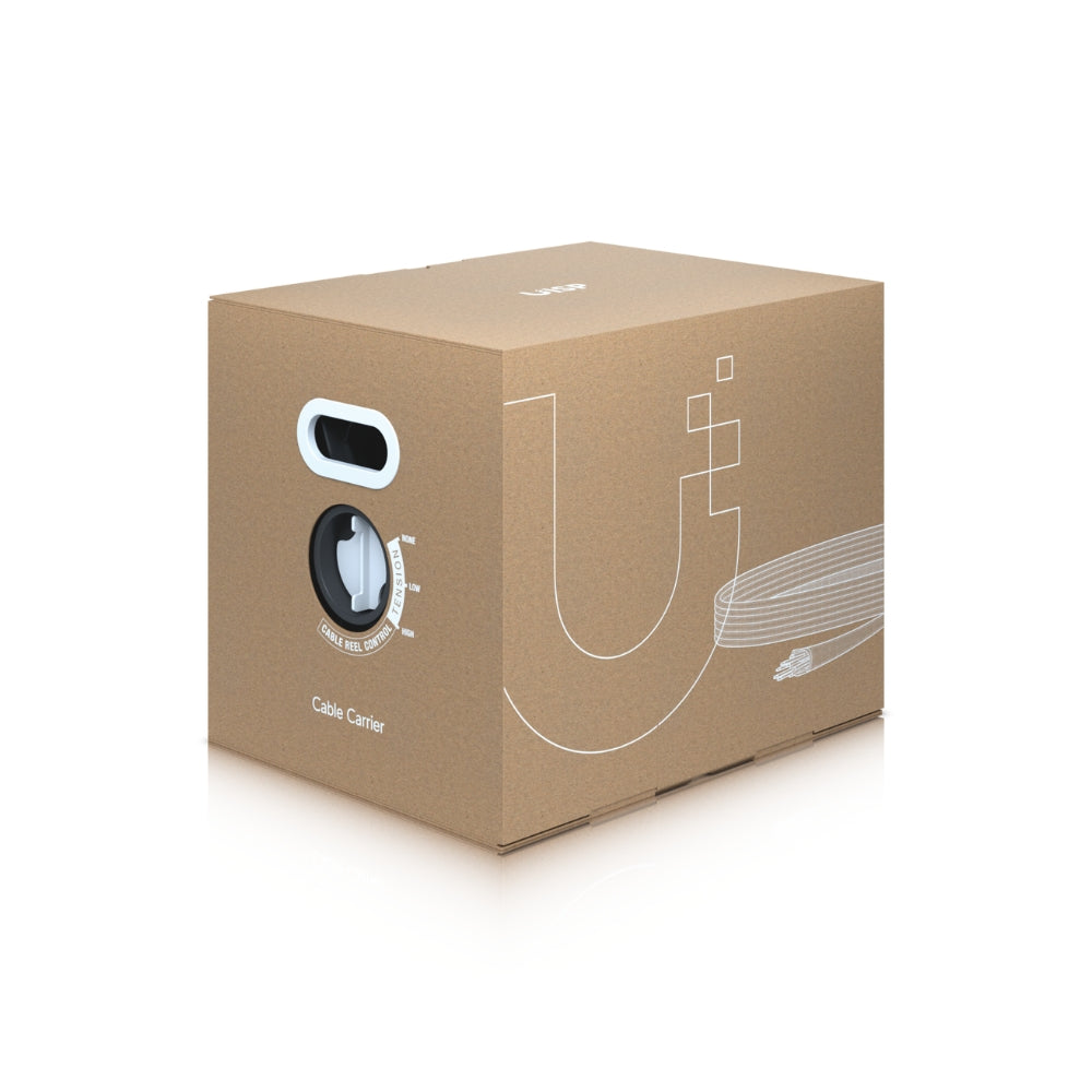 Cable de Red Ubiquiti STP Categoria 5E para Exterior 305metros con Alambre Drenador 24AWG UB-UISP-Cable-Carrier