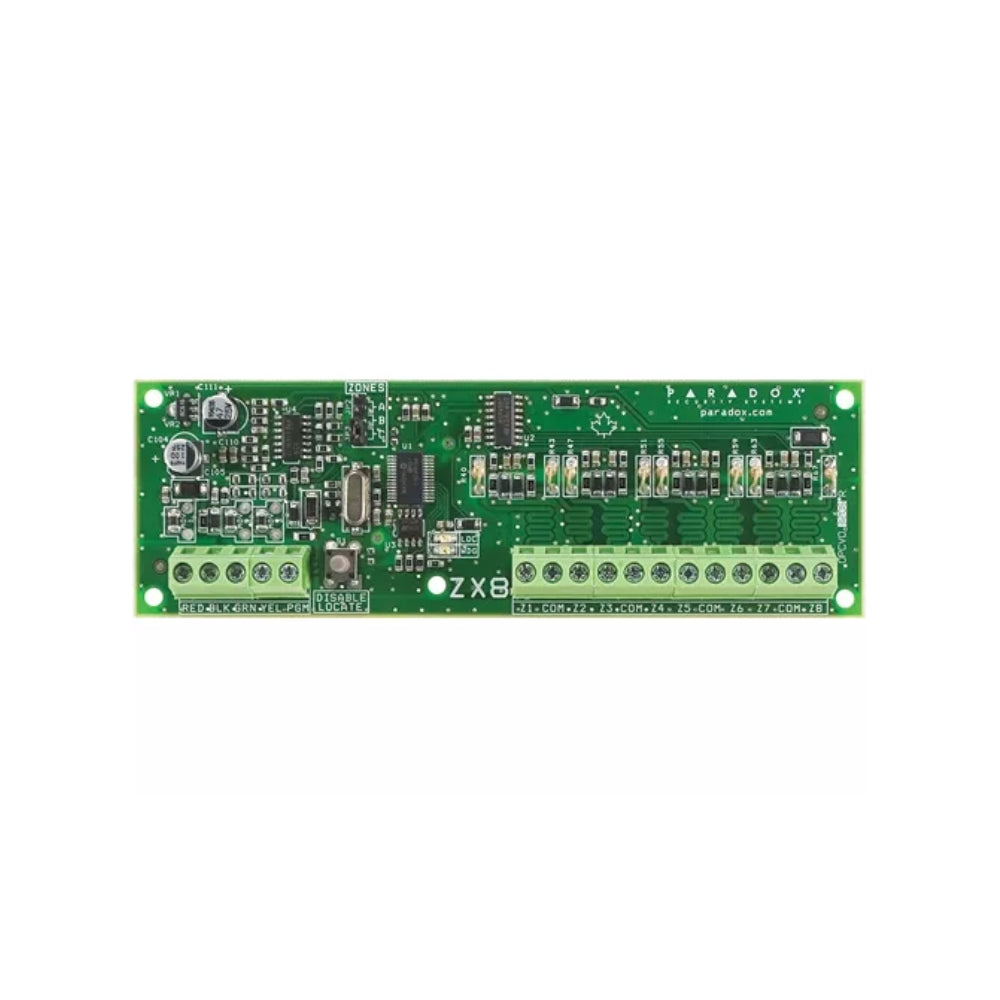 Modulo de Expasion Paradox de 8 Zonas 16 con Doblado de Zonas solo con EVO 1 Salida PGM Compatible con EVO SP y MG ZX8
