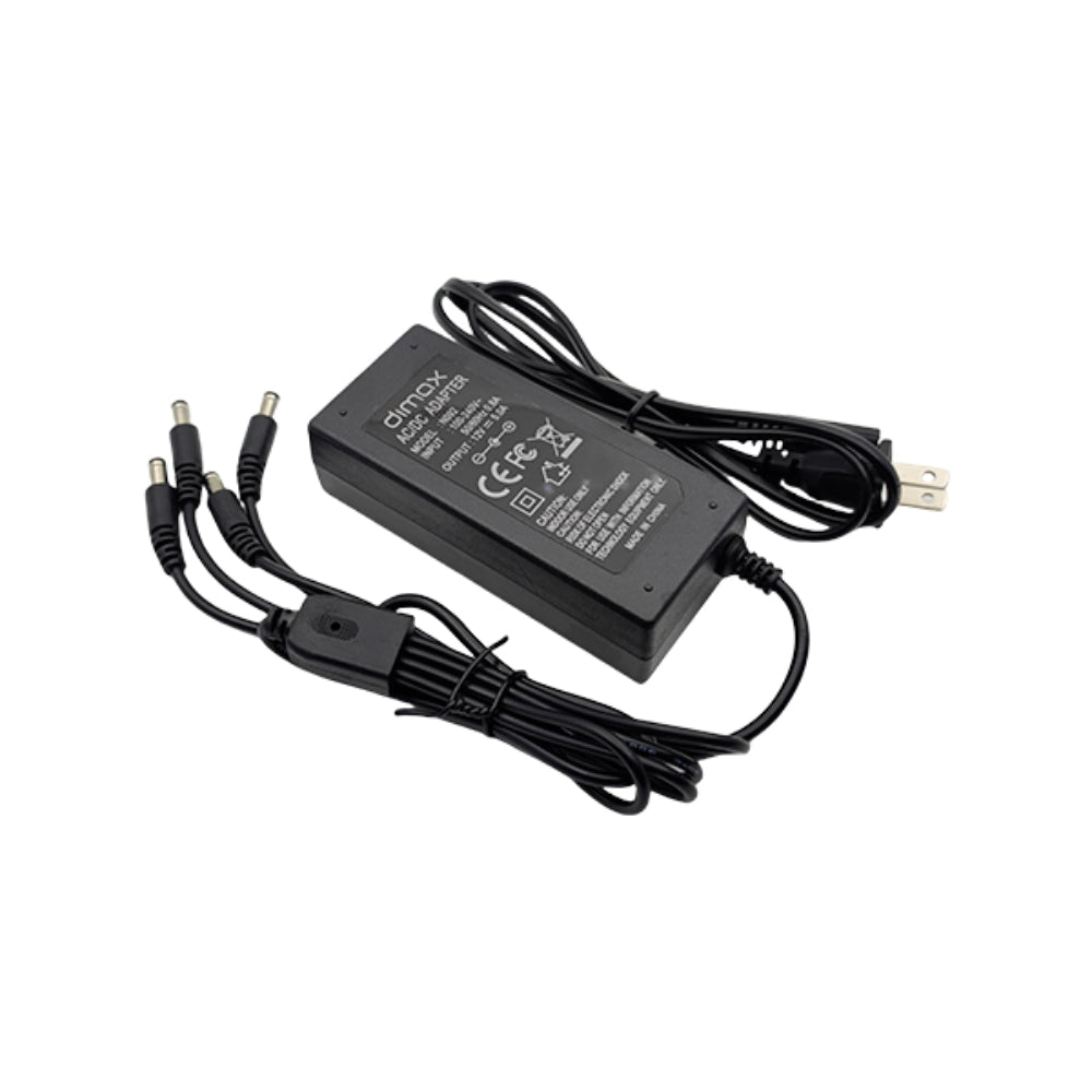 Fuente de Poder Dimax Salida 12Vdc 5Amp 4 Canales Soporta Camara Chapa y Control de Acceso N092