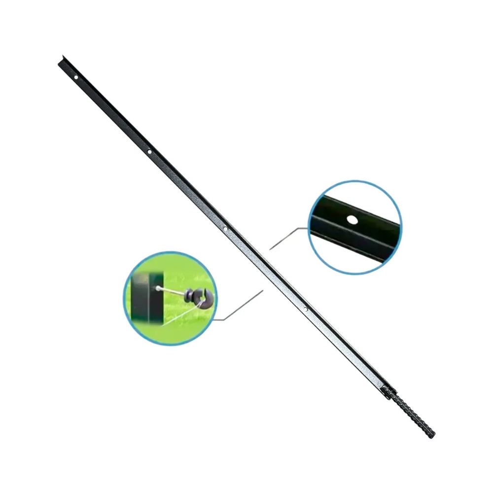 Postes de Acero Dimax de 4 Orificios Set de 5 Piezas Chapa Galvanizada 760x15x15mm C911