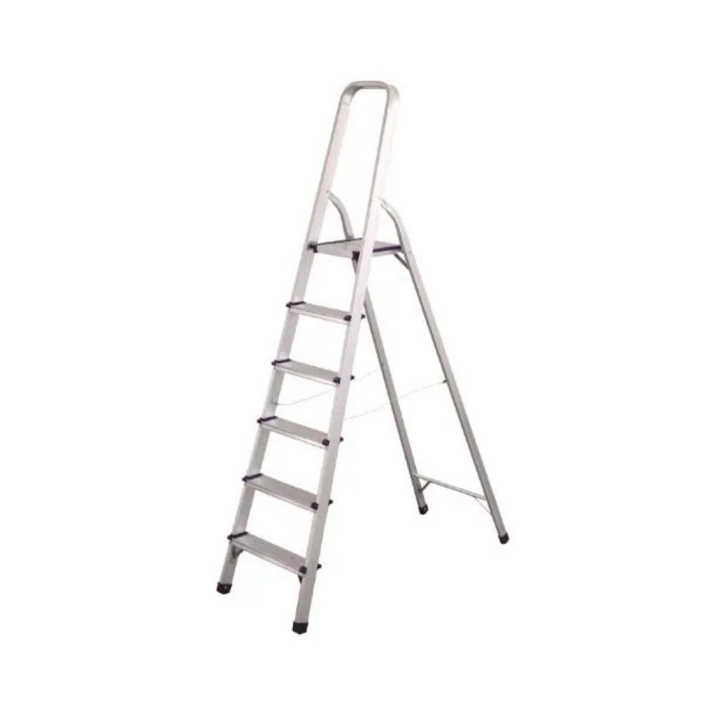 Escalera Dimax de ALuminio de 6 Peldaños Uso Domestico Altura 1.86M Peso Maximo 120Kg N074