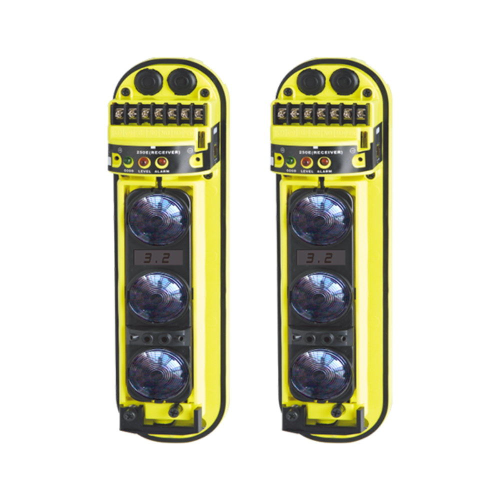Fotocelula Dimax hasta 250 Metros con 3 Haces de Luz IR 10 a 28 Vdc Salida NO NC 4CH Seleccionables X001