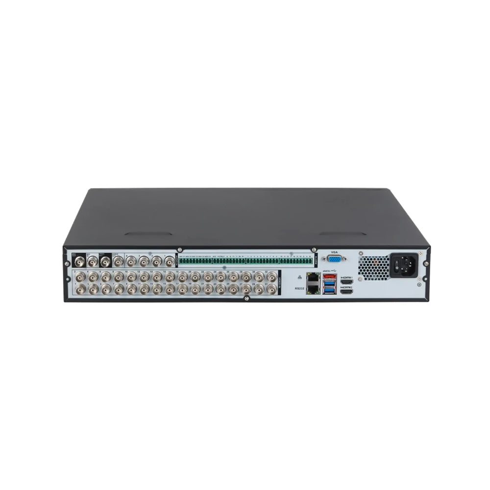 Grabador Dahua Pentahibrido de 32 Canales Wizsense H.265+ H.265 Hasta 32ch IP max 8MP Codificacion IA 4xHDD hasta 16TB 2xHDMI 1xVGA 3xUSB 1xRS232 1xRS485 XVR5832S-I3