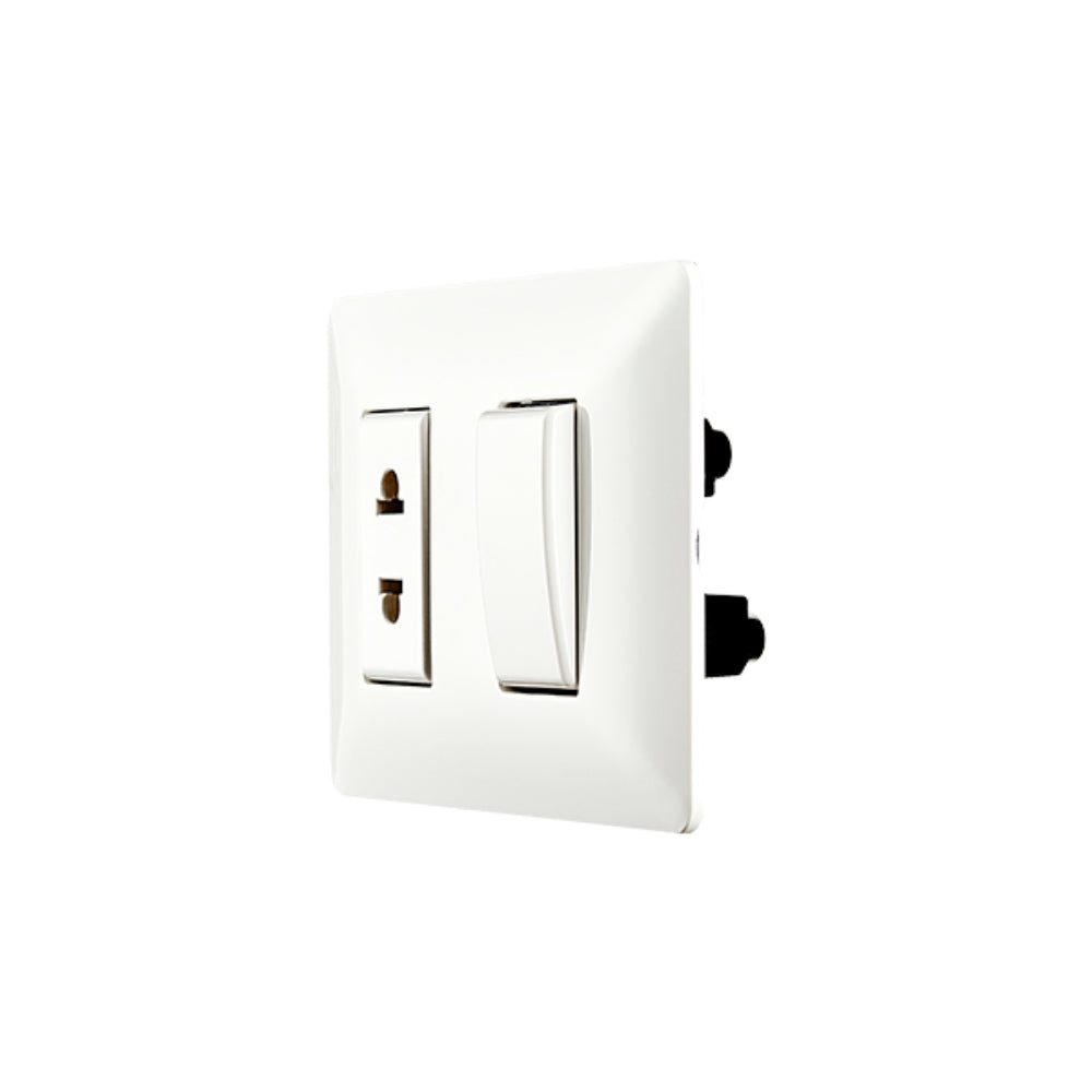 Tomacorriente e Interruptor Dimax Capacidad 10 y 15Amp Z006