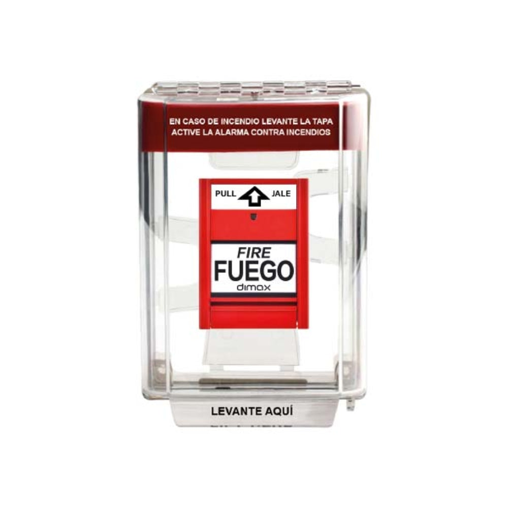 Protector Dimax para Pulsador Boton de Estacion Manual Transparente Acrilico de Gran Resistencia Compatible con J001-W031 W034