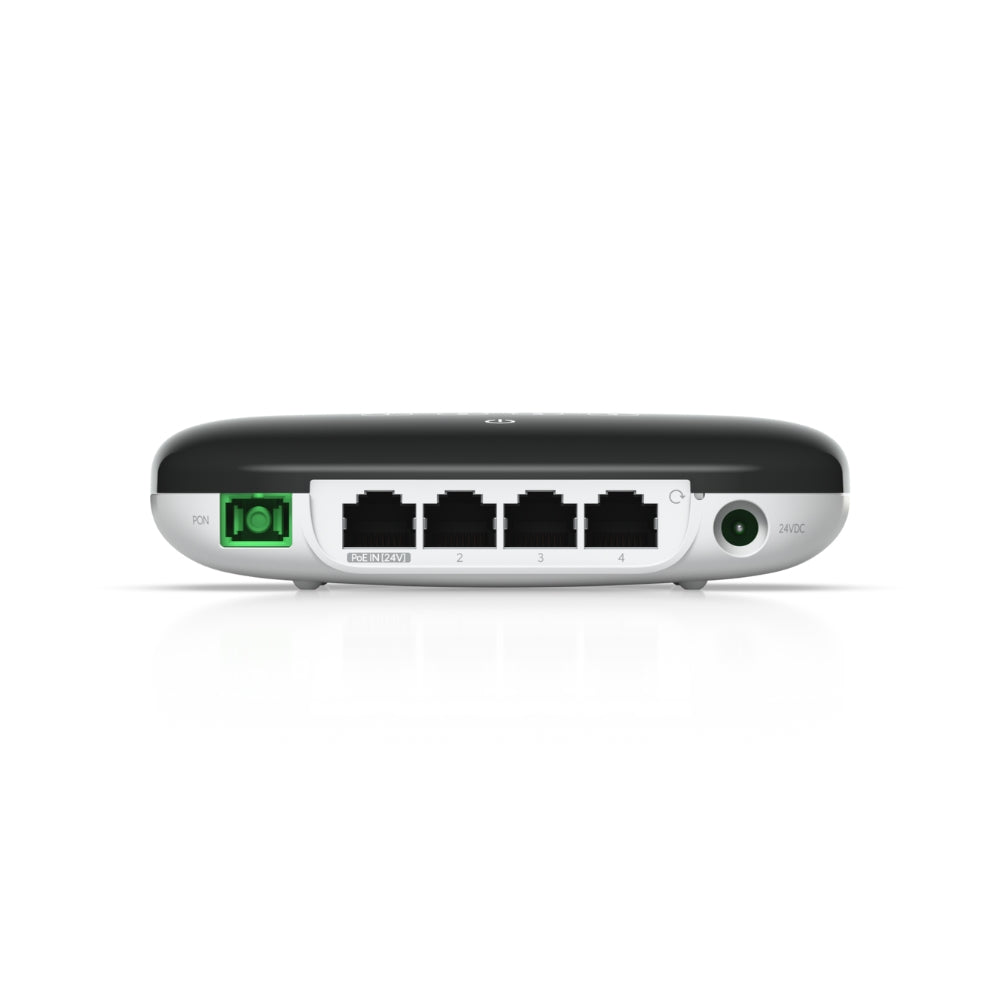 Ufiber Ubiquiti WiFi Router GPON WiFi 1xWAN SC/UTP GPON 4xEthernet Gigabit 550Mbps Pantalla Informativa PoE 24Vdc 0.3Amp Incluido UB-UF-WIFI