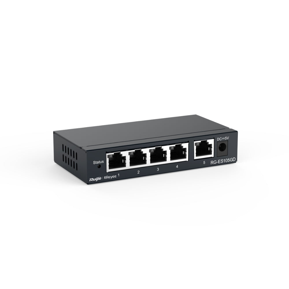 Switch Ruijie Reyee de 5 puertos Gigabit Carcasa Metalica RG-ES105GD