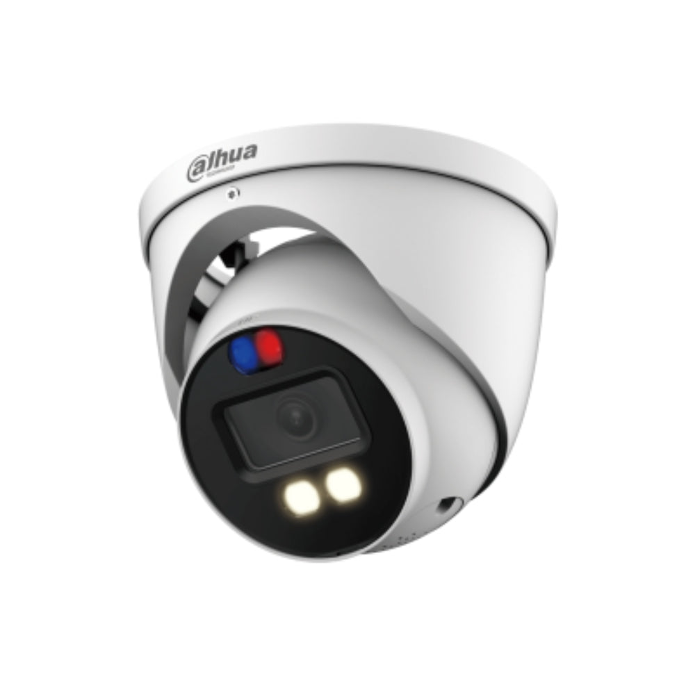 Camara Dahua HDCVI Domo 5MP TIOC Doble iluminador Parlante integrado Lente 2.8mm IR 40 metros 25fps 5MP IP67 HAC-ME1509HN-A-PV-0280-S2