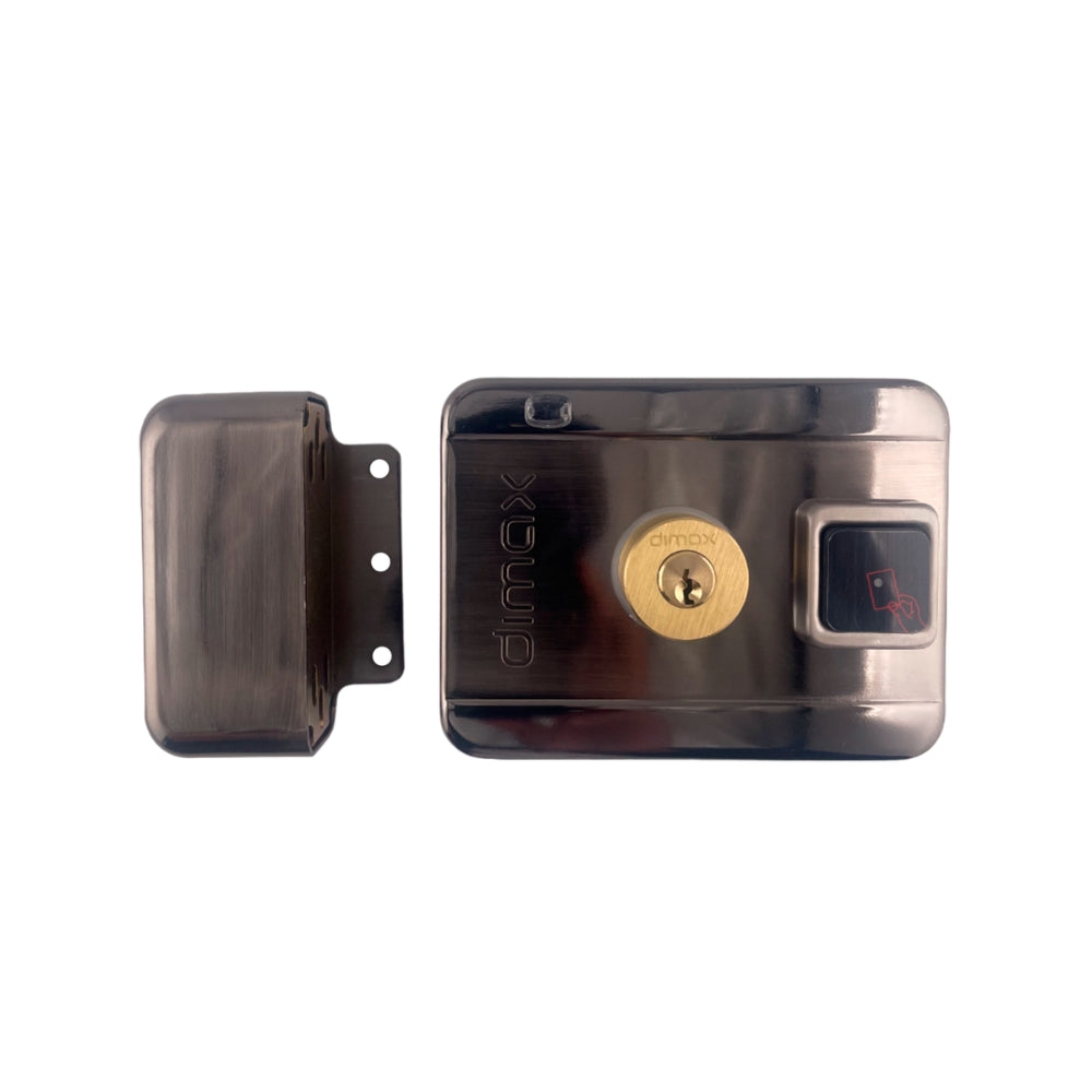 Cerradura Dimax Electrica Bidireccional con Lector de RFID 125KHz Incluye Control Remoto y 3 Llaves Alimentacion 12a18 Vdc N094