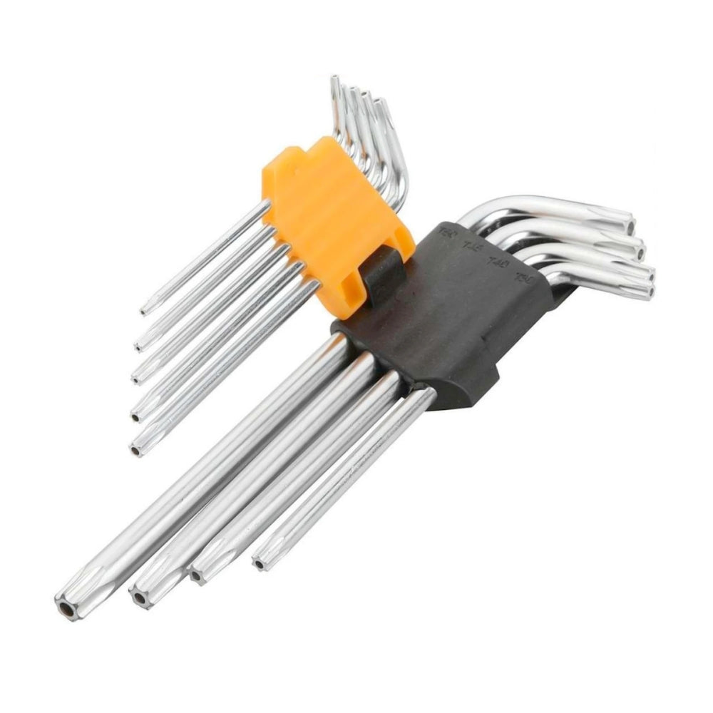 Set de 9 Llaves Hexagonales Tolsen Largo Tipo Tork 20056