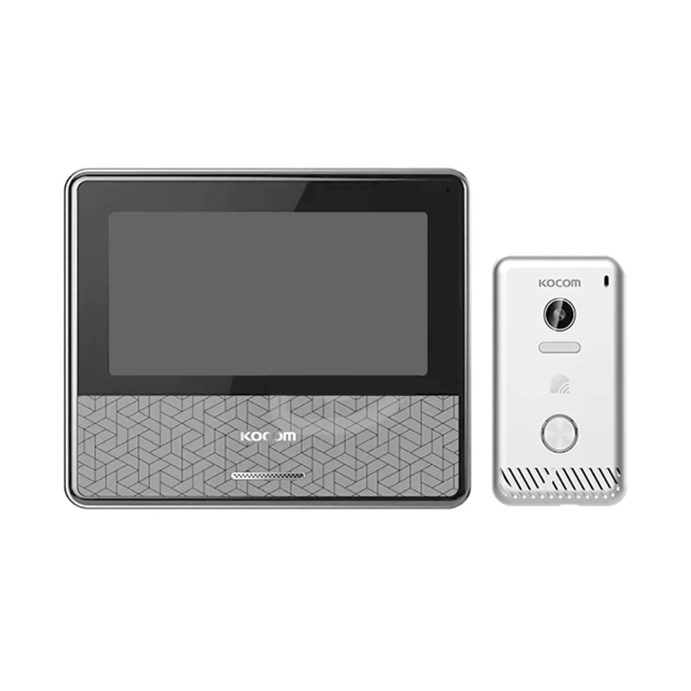 Video Portero Kocom IP con POE color Negro + Frente de Calle KCV-S701IPOE+KC-S81MPOE