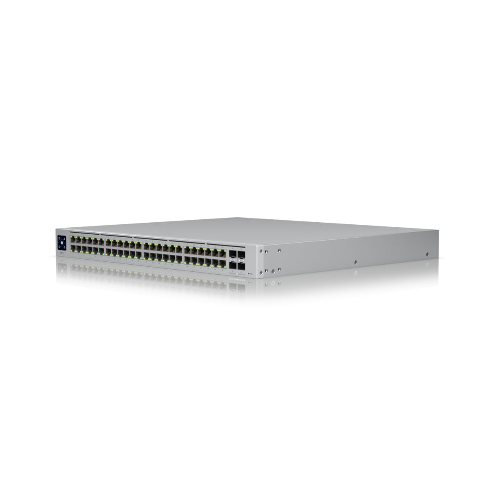 Switch Ubiquiti Unifi USW Pro 4xPuetos SFP+ 48xPuertos Gigabit Capa 2/3 Pantalla Tactil 1.3" Rackeable Unifi Controller UB-USW-PRO-48