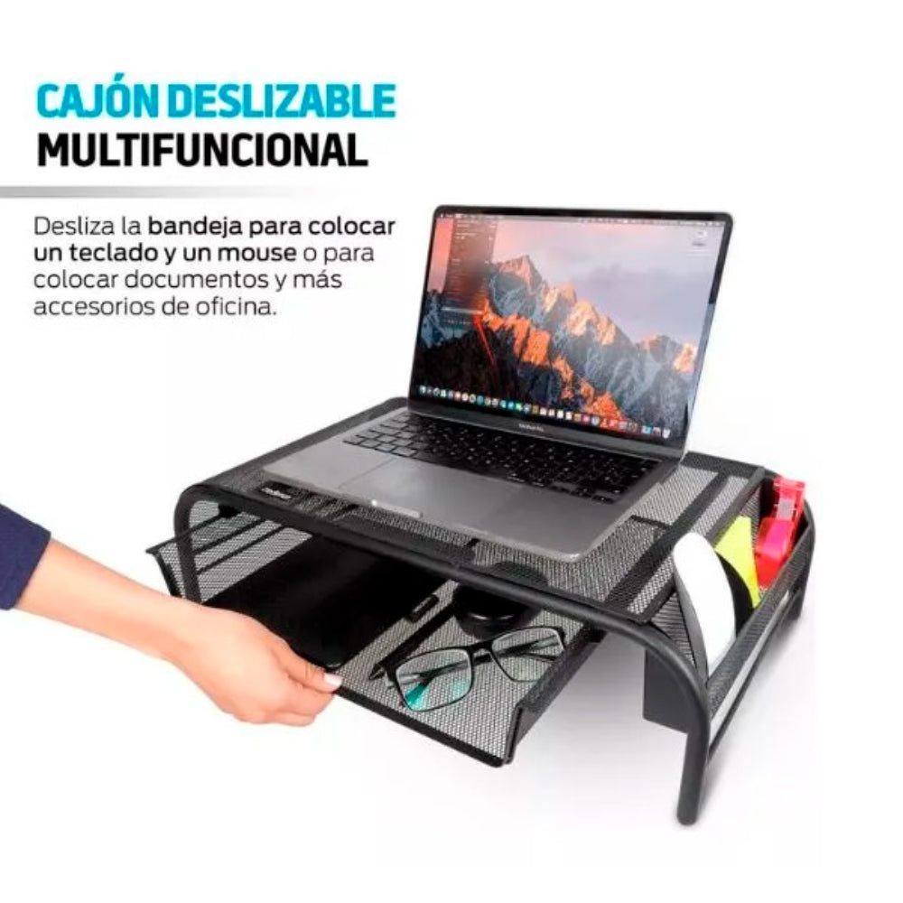 Soporte Dimax con Cajon y 2 Bolsillos Laterales de Almacenamiento B017